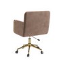 Mink Velvet Office Swivel Tub Chair - Sonny