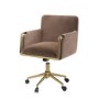 Mink Velvet Office Swivel Tub Chair - Sonny