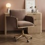 Mink Velvet Office Swivel Tub Chair - Sonny