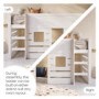 White Mid Sleeper Cabin Bed with Den - Saint