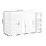 White Mid Sleeper Cabin Bed with Den - Saint