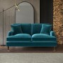 ALMOST PERFECT - Teal Velvet 2 Seater Sofa - Payton