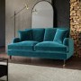 ALMOST PERFECT - Teal Velvet 2 Seater Sofa - Payton
