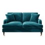 ALMOST PERFECT - Teal Velvet 2 Seater Sofa - Payton