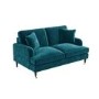 ALMOST PERFECT - Teal Velvet 2 Seater Sofa - Payton