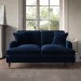 Navy Blue Velvet 2 Seater Sofa - Payton