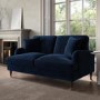 Navy Blue Velvet 2 Seater Sofa - Payton