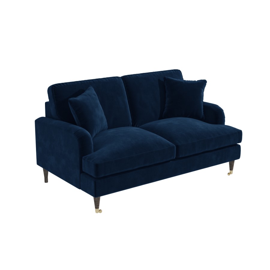 Navy Blue Velvet 2 Seater Sofa - Payton