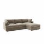 Large Mink Velvet Right Hand 4 Seater Chaise Corner Sofa - August