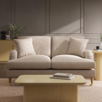 Beige Woven Fabric 2 Seater Sofa - Payton