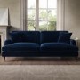 ALMOST PERFECT - Navy Velvet 4 Seater Sofa - Payton