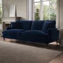 ALMOST PERFECT - Navy Velvet 4 Seater Sofa - Payton
