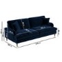 ALMOST PERFECT - Navy Velvet 4 Seater Sofa - Payton