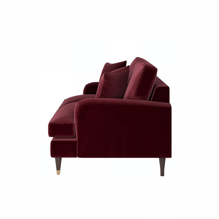 ONLY OPENED - Payton Claret Velvet 2 Seater Sofa