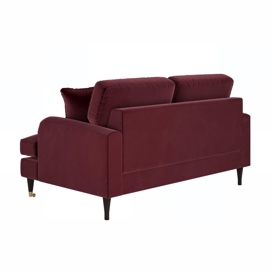 ONLY OPENED - Payton Claret Velvet 2 Seater Sofa