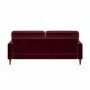 Burgundy Velvet 3 Seater Sofa - Payton