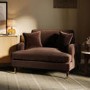 Brown Chenille Love Seat - Payton