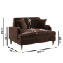 Brown Chenille Love Seat - Payton