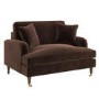 Brown Chenille Love Seat - Payton
