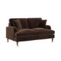 Brown Chenille 2 Seater Sofa - Payton