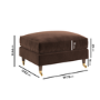 Brown Chenille Footstool - Payton