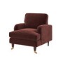 Merlot Red Chenille Armchair - Payton