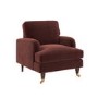 Merlot Red Chenille Armchair - Payton