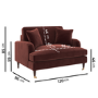 Merlot Red Chenille Love Seat – Payton 