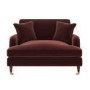 Merlot Red Chenille Love Seat – Payton 