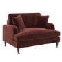 Merlot Red Chenille Love Seat – Payton 