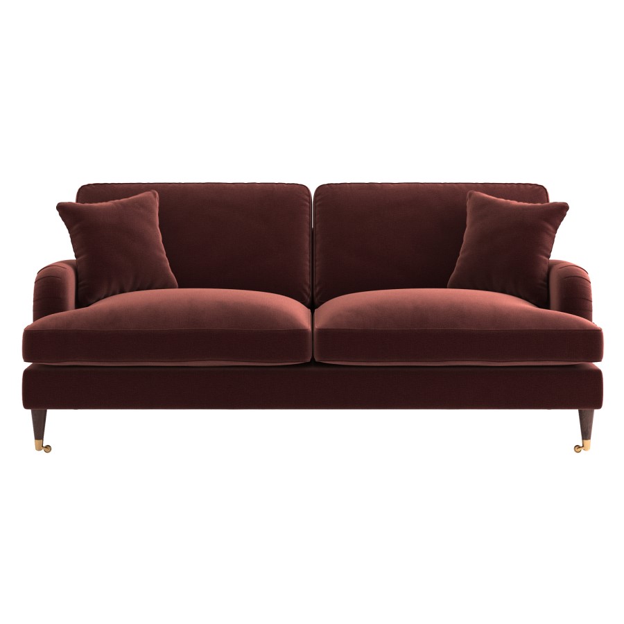 Merlot Red Chenille 3 Seater Sofa - Payton