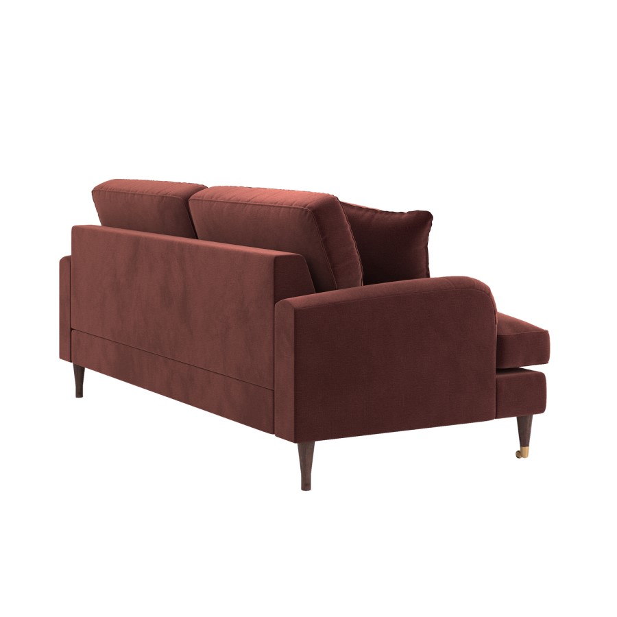 Merlot Red Chenille 3 Seater Sofa - Payton