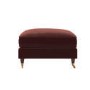 Merlot Red Chenille Footstool - Payton
