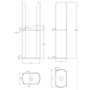 Sorrento Anthracite Designer Radiator Feet -Suitable for Oval Double Panel Radiator