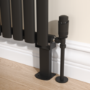 Sorrento Black Designer Radiator Feet -Suitable for Single and Double Panel Radiator