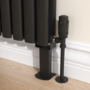 Sorrento Black Designer Radiator Feet -Suitable for Single and Double Panel Radiator