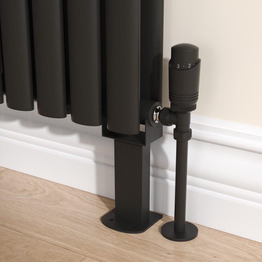 Sorrento Black Designer Radiator Feet -Suitable for Single and Double Panel Radiator