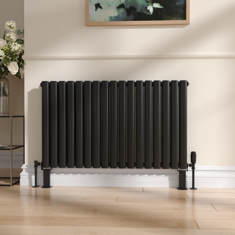 Sorrento Black Designer Radiator Feet -Suitable for Single and Double Panel Radiator