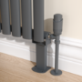 Sorrento Anthracite Designer Radiator Feet -Suitable for Single and Double Panel Radiator