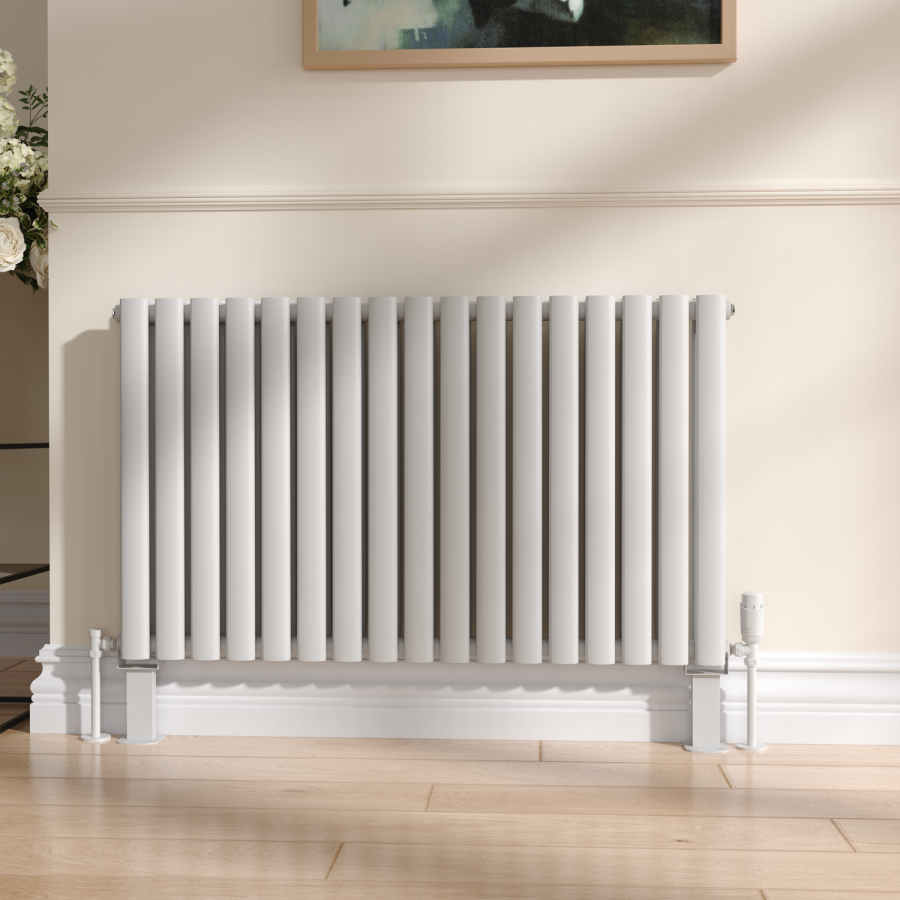 Sorrento White Designer Radiator Feet -Suitable for Single and Double Panel Radiator