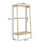 Solid Wood Open Wardrobe with Cane Shelf - Sophe