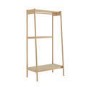 Solid Wood Open Wardrobe with Cane Shelf - Sophe