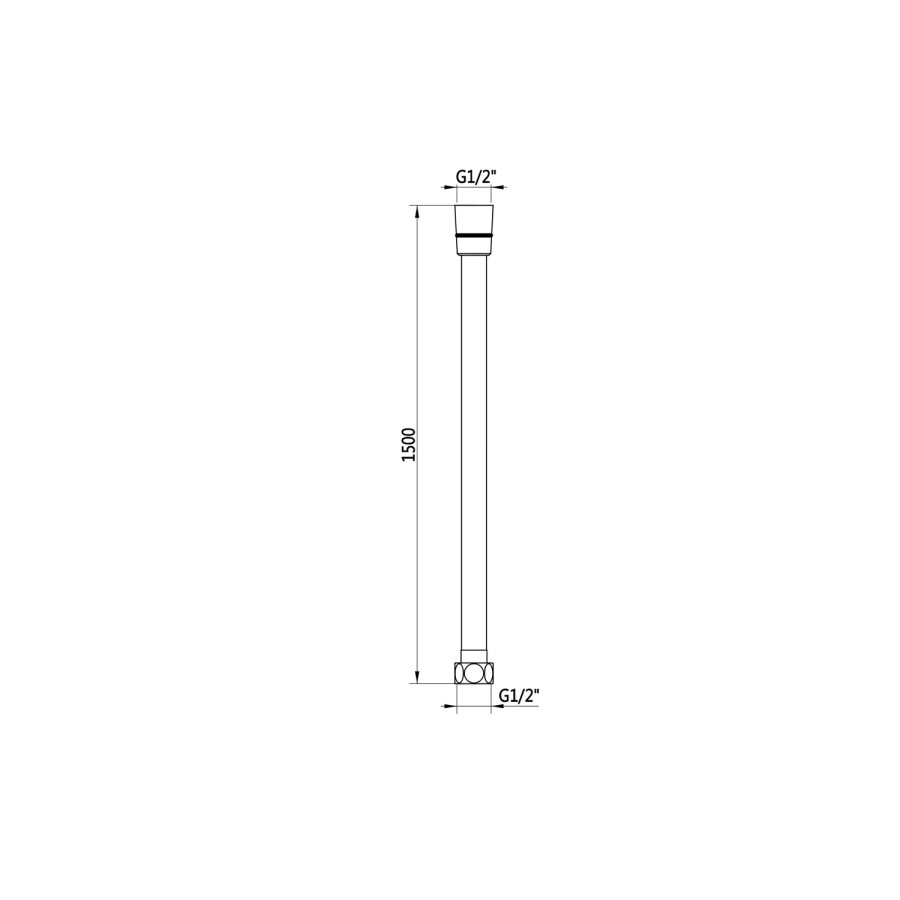 1500mm Brushed Brass PVC Shower Hose