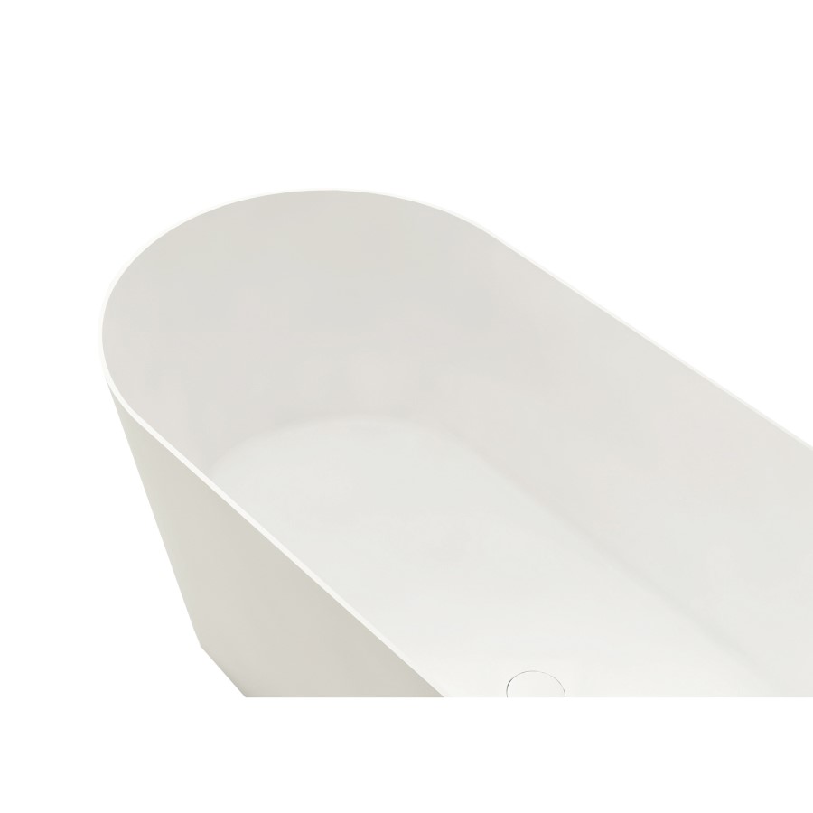 Freestanding Double Ended Stone Resin Solid Surface Bath 1650 x 700mm - Monaco