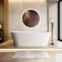 Freestanding Double Ended Stone Resin Solid Surface Bath 1650 x 700mm - Monaco