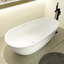 Matt White Stone Resin Bath Waste Cover