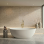 Freestanding Double Ended Stone Resin Solid Surface Bath 1500 x 720mm - Opal