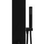 Black Thermostatic Outdoor Shower with Pencil Hand Shower 2 Outlets - Suva