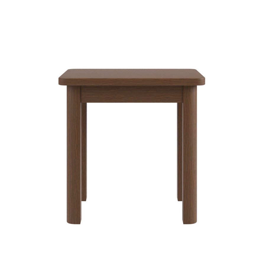Walnut Dressing Table With Mirror and Matching Stool - Sawyer 
