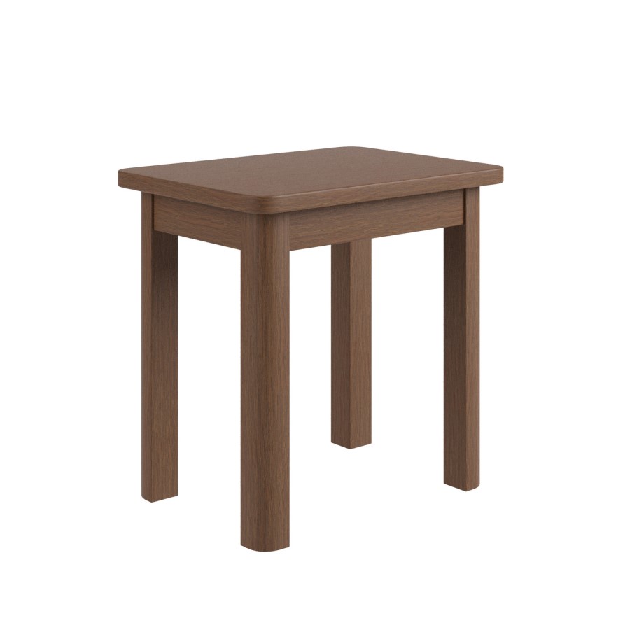 Walnut Dressing Table With Mirror and Matching Stool - Sawyer 